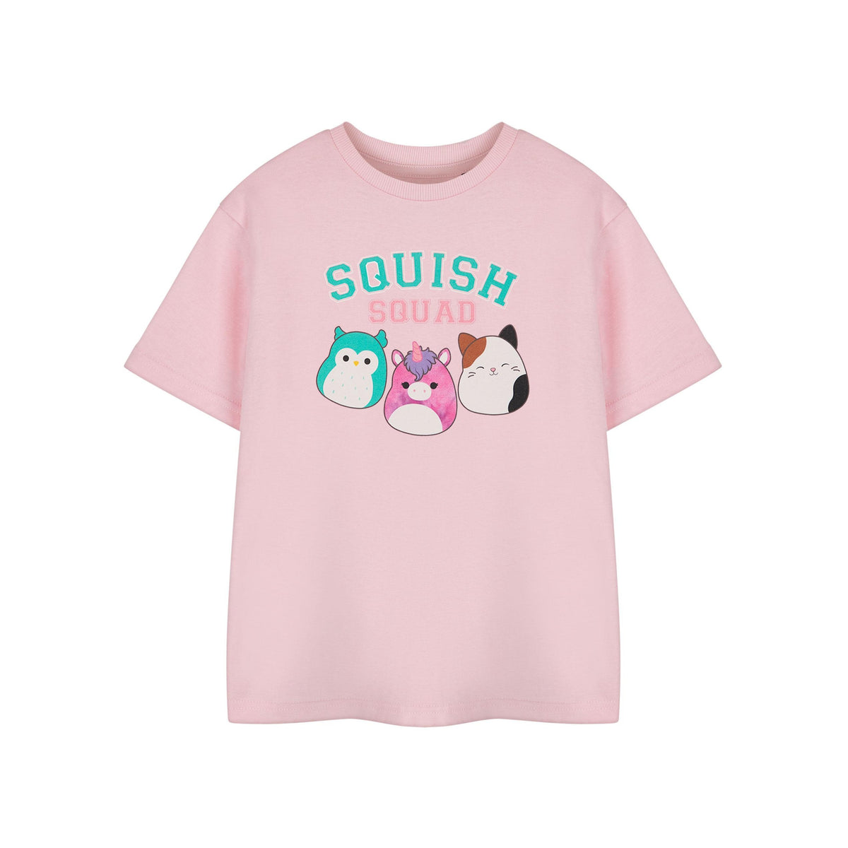 Pink - Front - Squishmallows Girls Squad Short-Sleeved T-Shirt