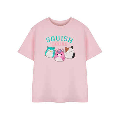 Pink - Front - Squishmallows Girls Squad Short-Sleeved T-Shirt