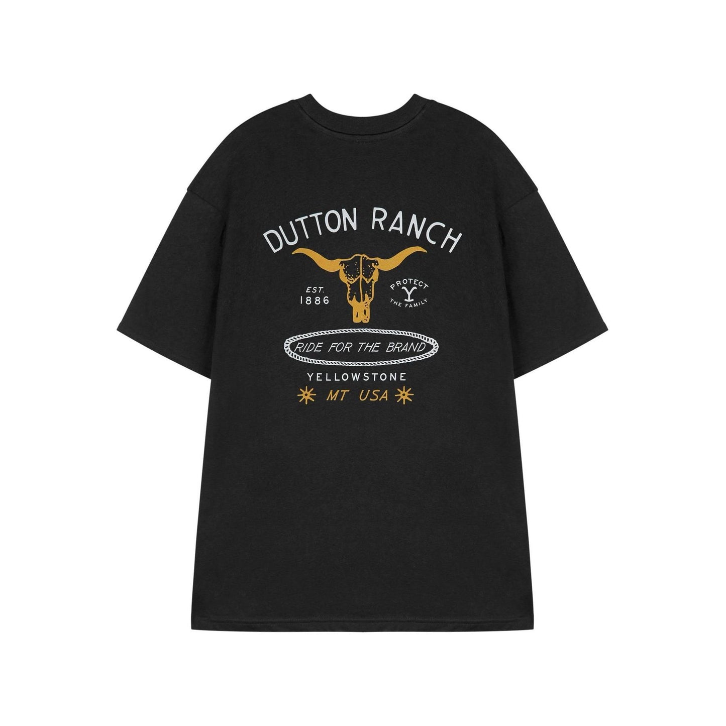 Black - Back - Yellowstone Mens Ride For The Brand Short-Sleeved T-Shirt