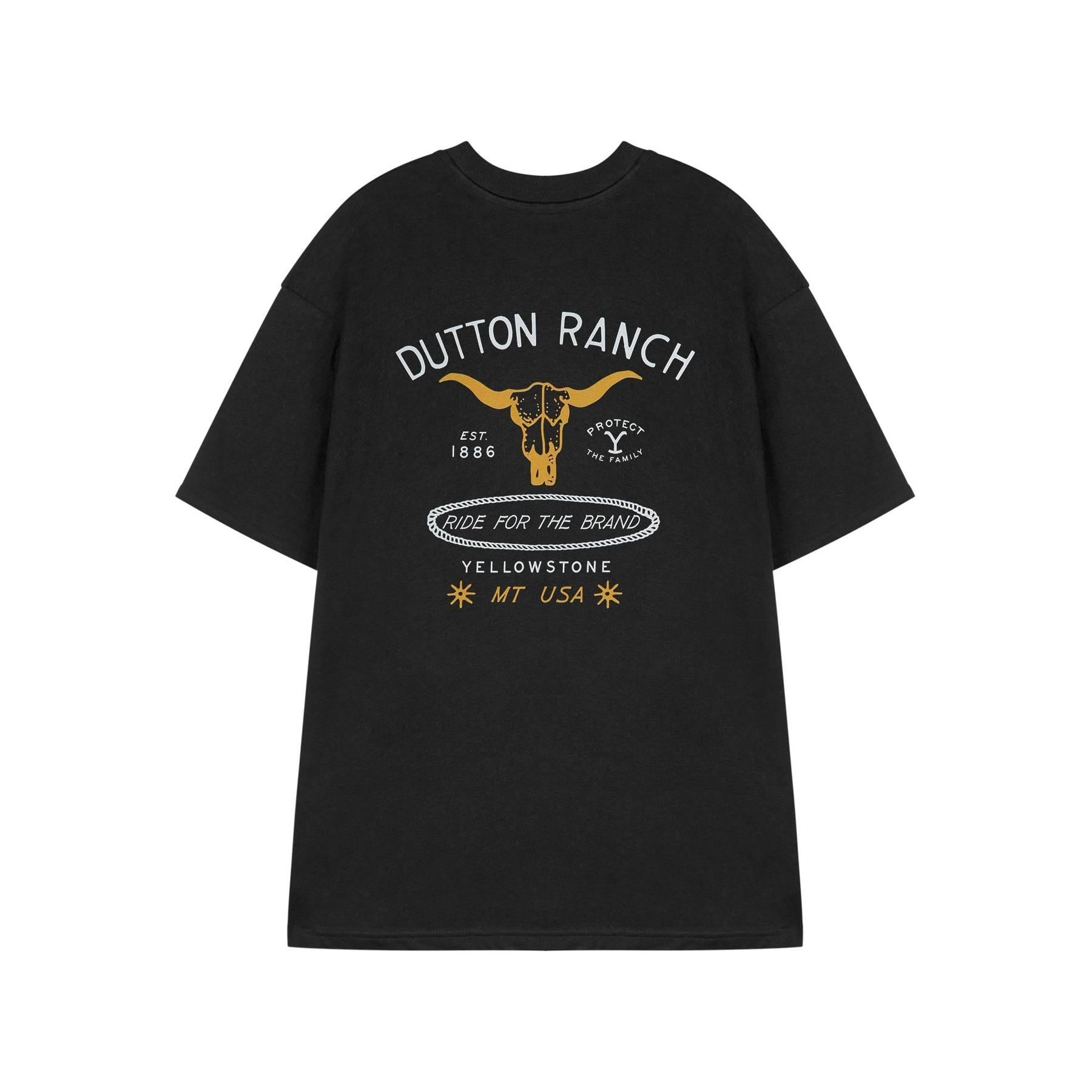 Black - Back - Yellowstone Mens Ride For The Brand Short-Sleeved T-Shirt