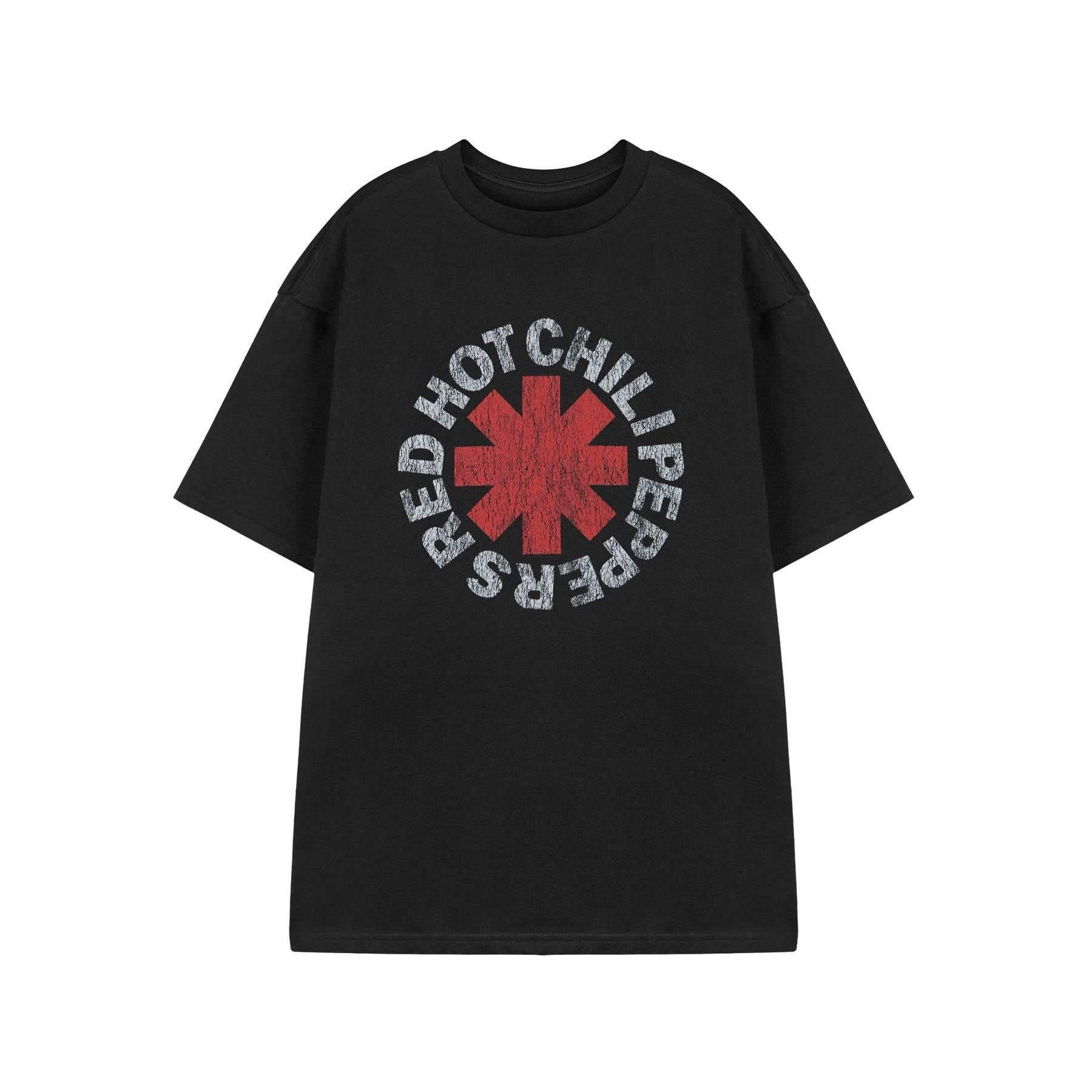 Black - Front - Red Hot Chilli Peppers Unisex Adult Logo Short-Sleeved T-Shirt