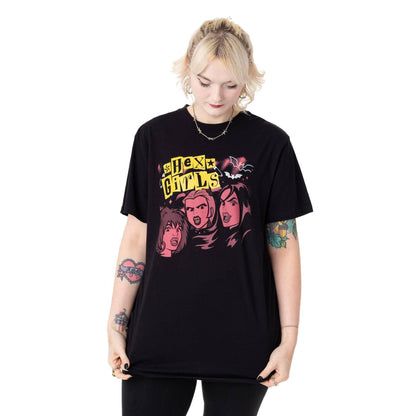 Black - Side - Scooby Doo Womens-Ladies Punk Short-Sleeved T-Shirt
