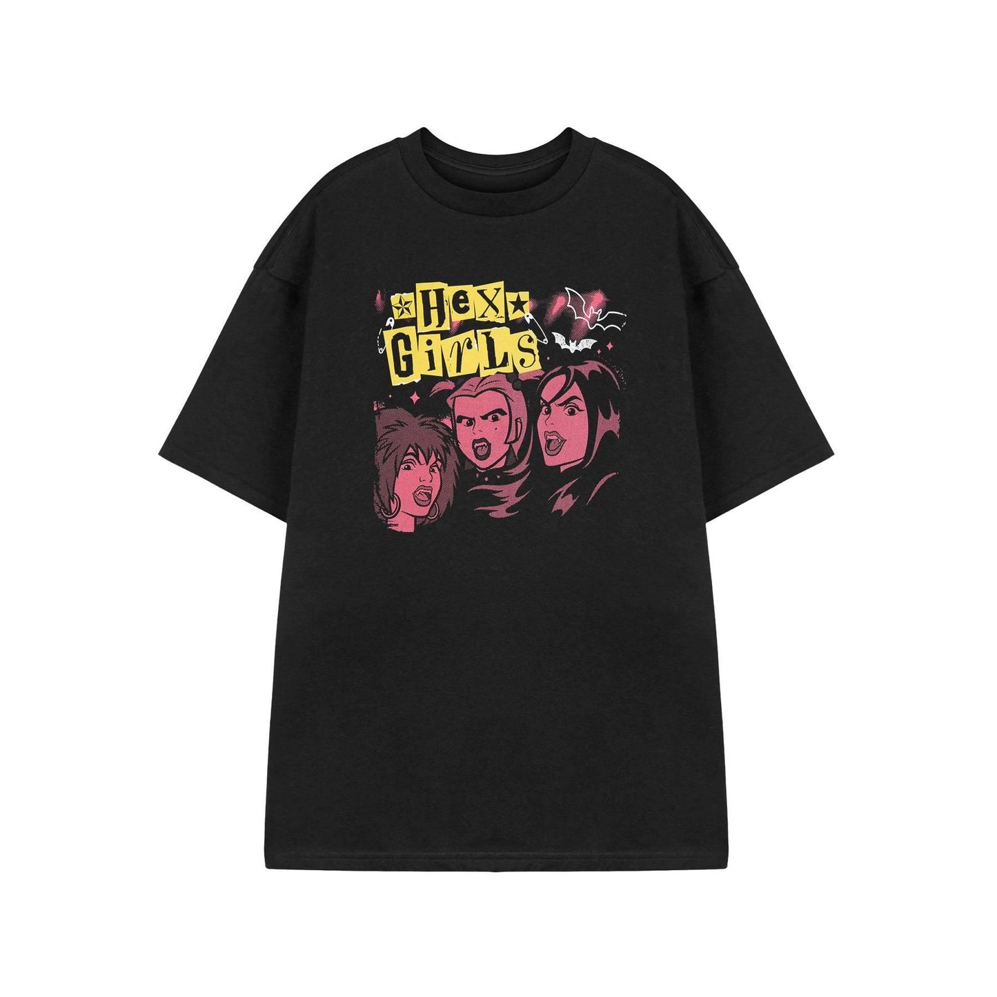 Black - Front - Scooby Doo Womens-Ladies Punk Short-Sleeved T-Shirt
