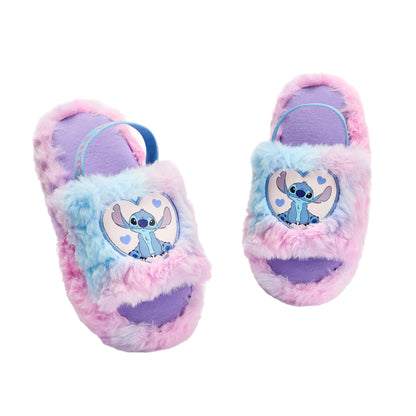 Multicoloured - Front - Lilo & Stitch Womens-Ladies Stitch Ombre Fluffy Slippers