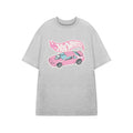 Grey Marl - Front - Hot Wheels Womens-Ladies Car Short-Sleeved T-Shirt