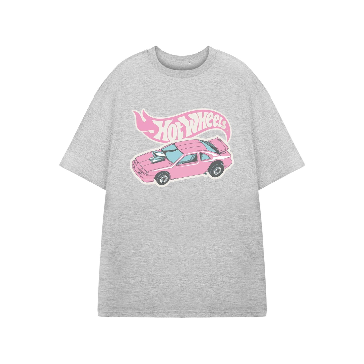Grey Marl - Front - Hot Wheels Womens-Ladies Car Short-Sleeved T-Shirt