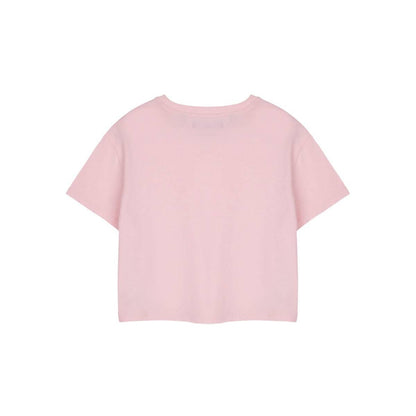 Pink - Back - Hello Kitty Womens-Ladies Club Short-Sleeved Crop T-Shirt