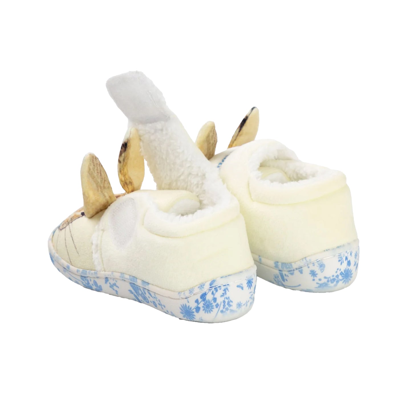 Multicoloured - Back - Peter Rabbit Childrens-Kids Character Face Touch Fastening Slippers