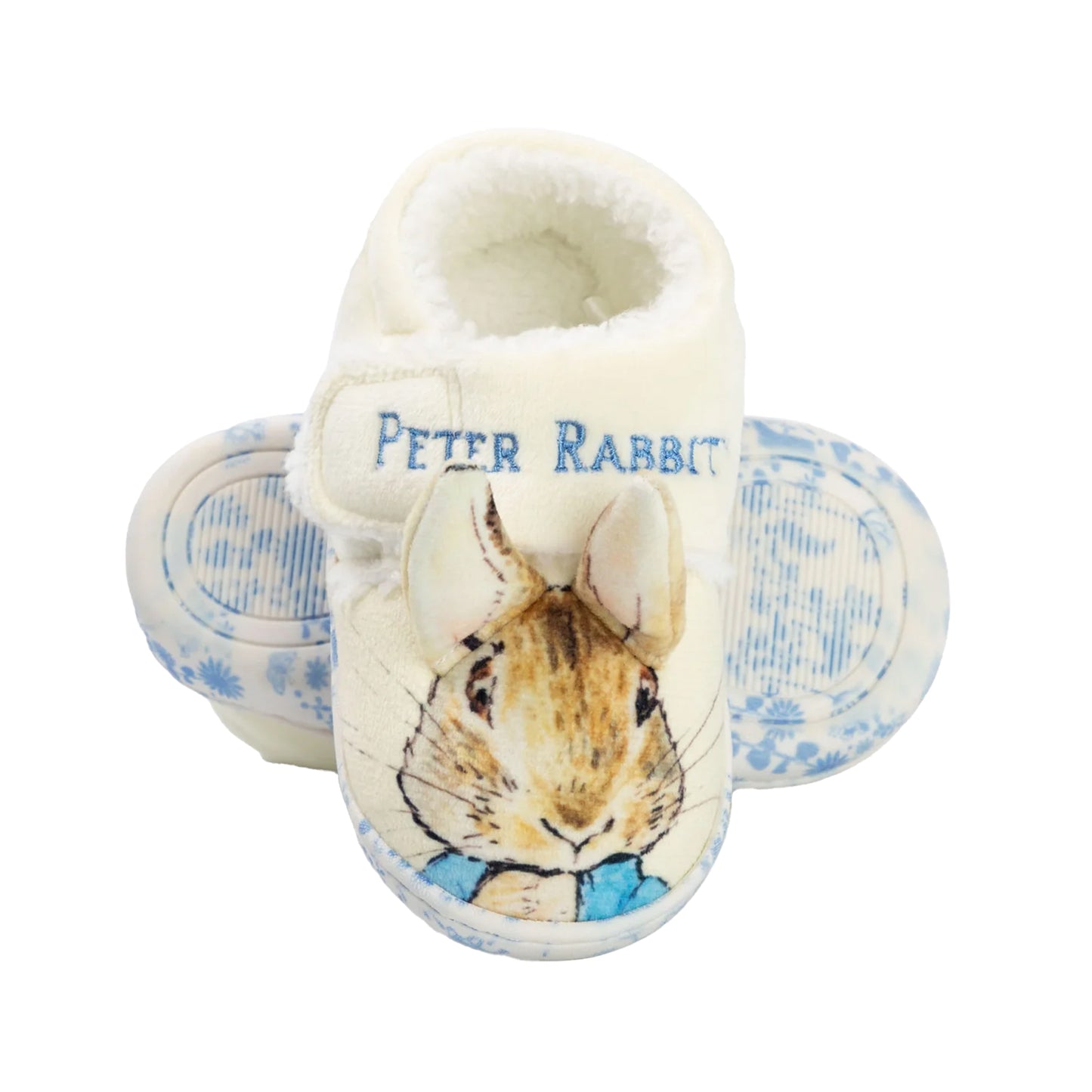 Multicoloured - Pack Shot - Peter Rabbit Childrens-Kids Character Face Touch Fastening Slippers