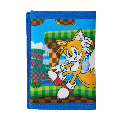 Blue - Side - Sonic The Hedgehog Childrens-Kids Sonic And Tails Wallet