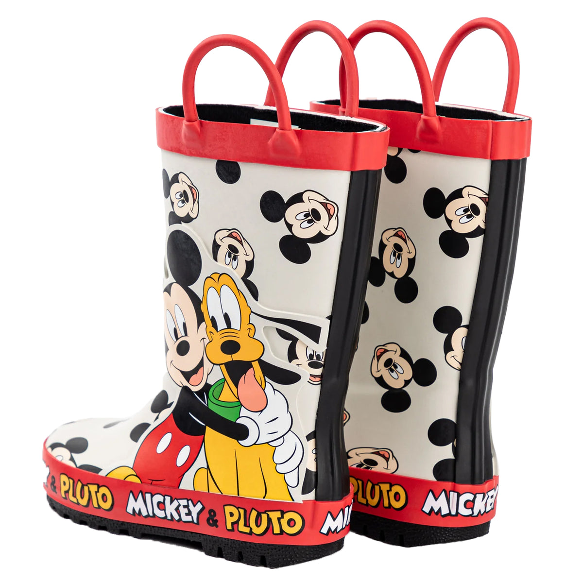 Multicoloured - Back - Disney Boys Mickey & Pluto Wellington Boots