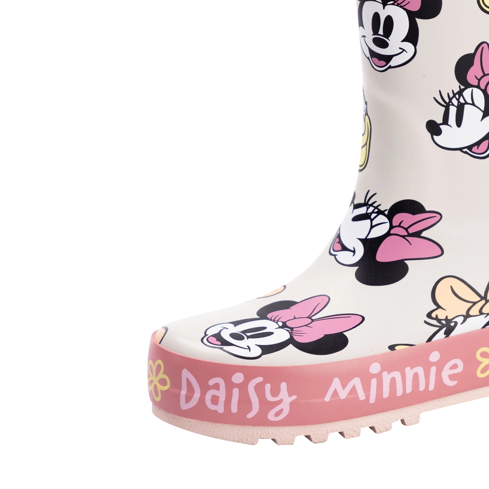 Pink - Side - Disney Girls Minnie Mouse & Daisy Wellington Boots