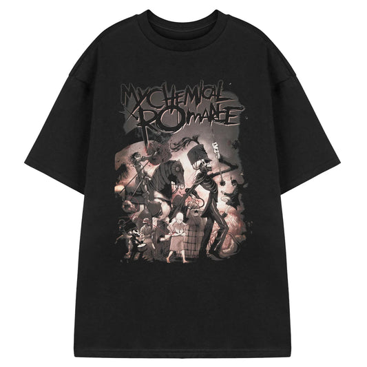 Black - Front - My Chemical Romance Unisex Adult The Black Parade Short-Sleeved T-Shirt