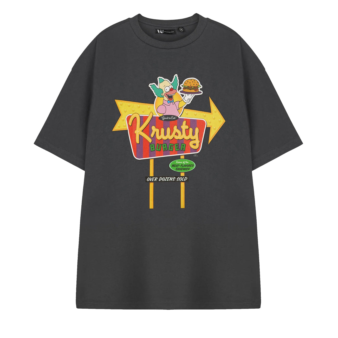 Black - Front - The Simpsons Mens Krusty Burger Short-Sleeved T-Shirt