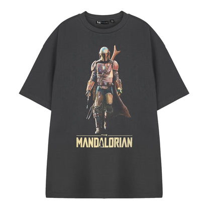 Grey - Front - Star Wars The Mandalorian Mens Short-Sleeved T-Shirt
