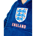 Blue - Side - England FA Mens Logo Blanket Hoodie
