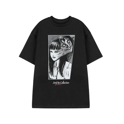 Black - Front - Junji-Ito Unisex Adult Tomie Short-Sleeved T-Shirt