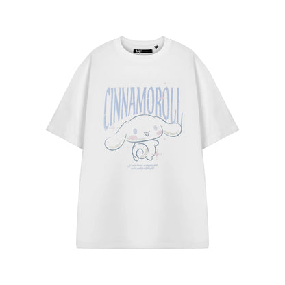 White - Front - Hello Kitty Womens-Ladies Cinnamoroll Short-Sleeved T-Shirt
