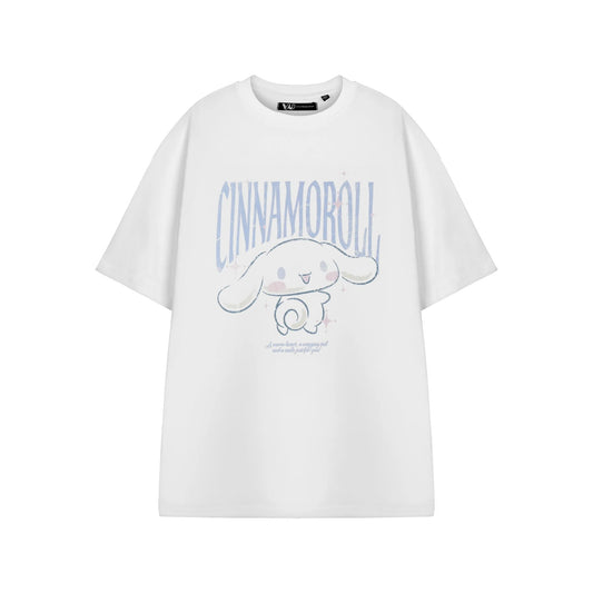White - Front - Hello Kitty Womens-Ladies Cinnamoroll Short-Sleeved T-Shirt