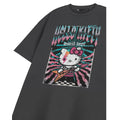 Grey - Side - Hello Kitty Womens-Ladies World Tour Short-Sleeved T-Shirt