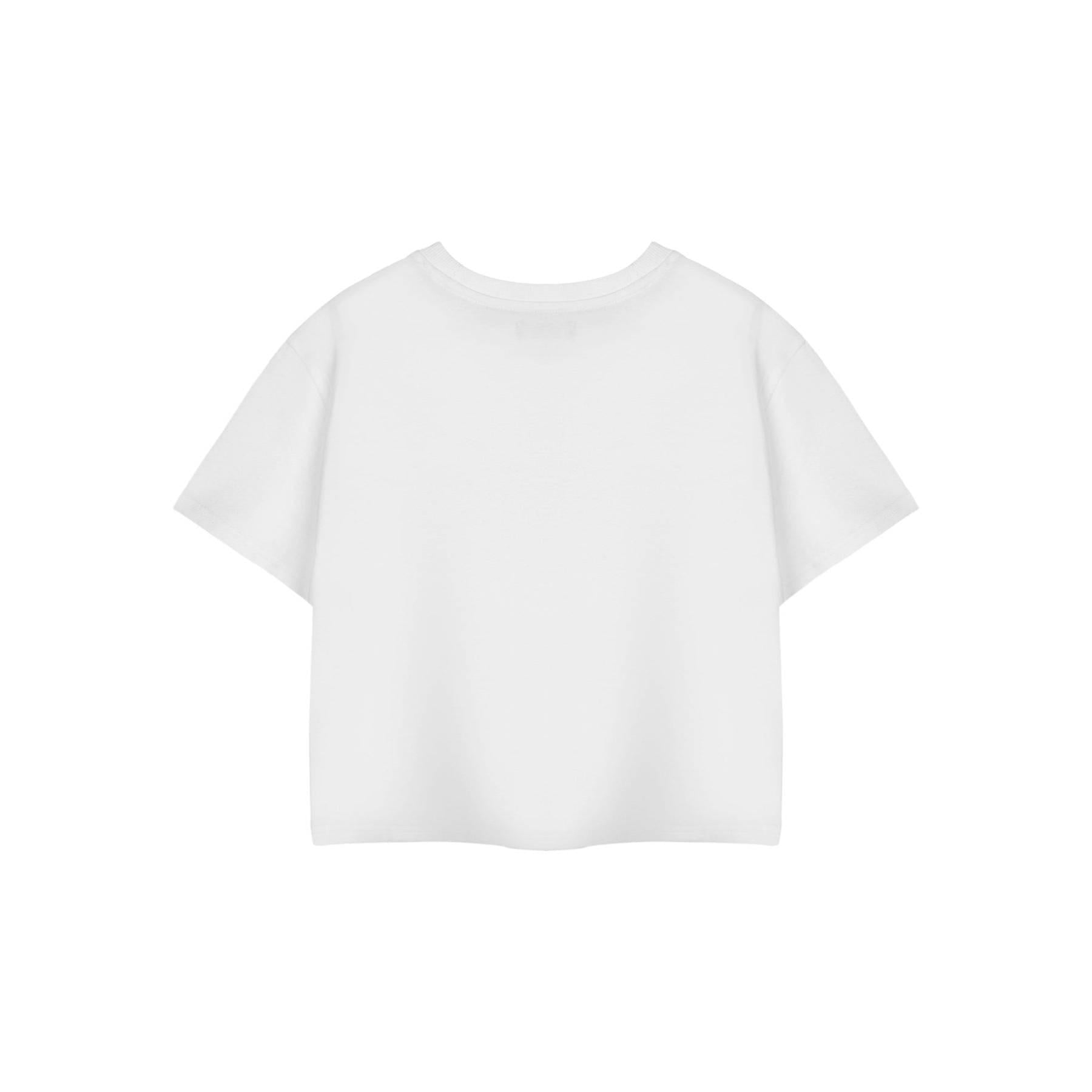 White - Back - Disney Womens-Ladies True Original Mickey & Minnie Mouse Short-Sleeved Crop T-Shirt