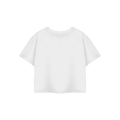 White - Back - Disney Womens-Ladies True Original Mickey & Minnie Mouse Short-Sleeved Crop T-Shirt
