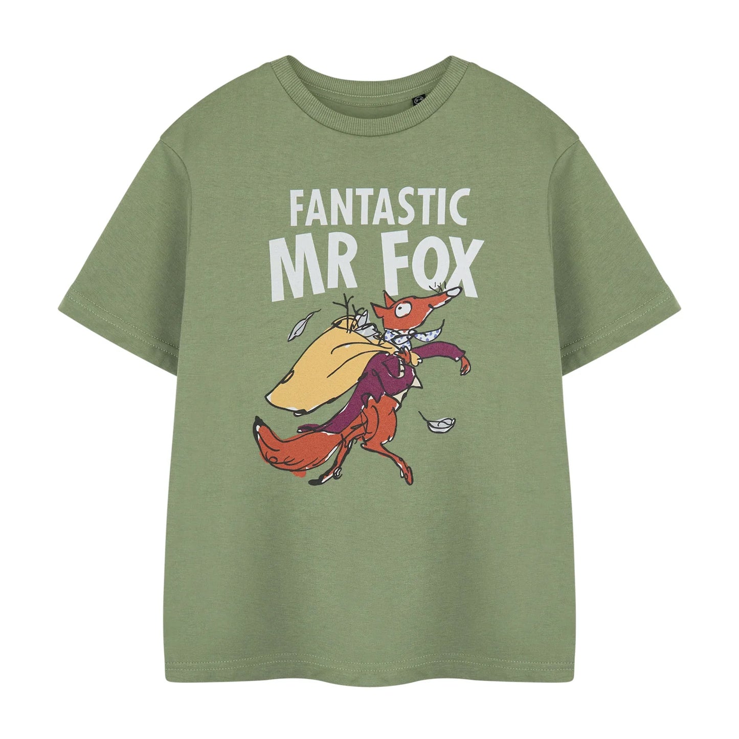 Green - Front - Fantastic Mr Fox Childrens-Kids Short-Sleeved T-Shirt