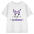 White - Front - Hello Kitty Girls Kuromi Heart T-Shirt