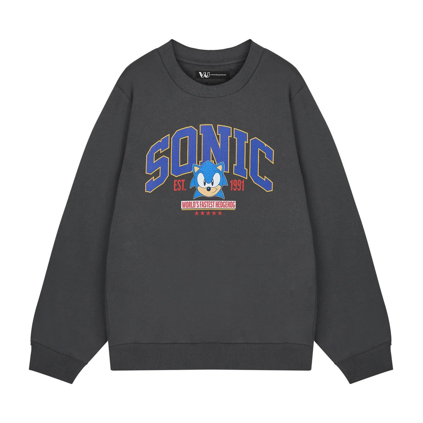 Grey - Front - Sonic The Hedgehog Mens World´s Fastest Sweatshirt