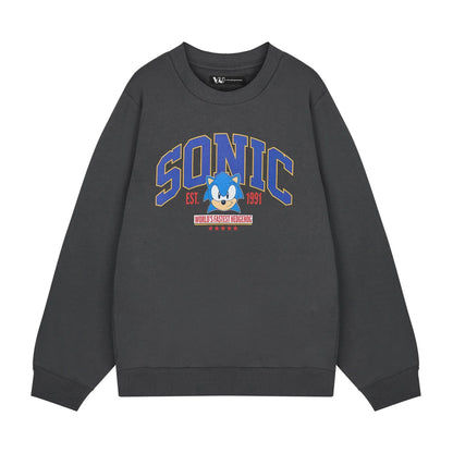 Grey - Front - Sonic The Hedgehog Mens World´s Fastest Sweatshirt