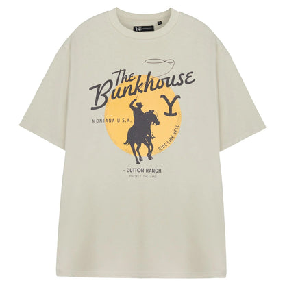 Beige - Front - Yellowstone Mens The Bunkhouse Short-Sleeved T-Shirt