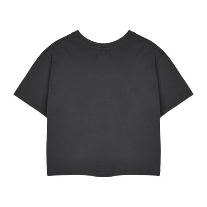 Grey - Back - Hello Kitty & Friends Womens-Ladies Cropped Short-Sleeved T-Shirt