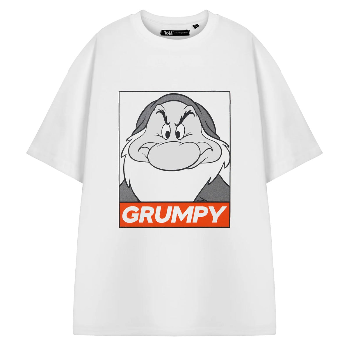 White - Front - Snow White And The Seven Dwarfs Mens Grumpy T-Shirt