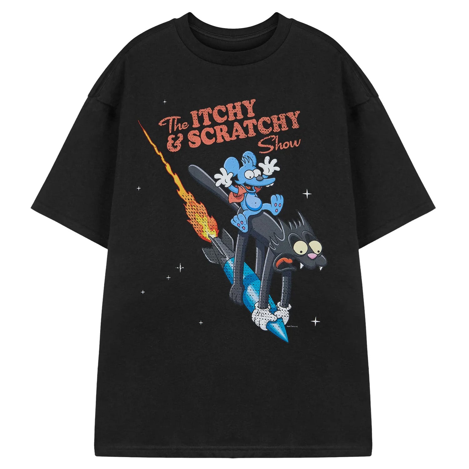 Black - Front - The Simpsons Mens Itchy & Scratchy Short-Sleeved T-Shirt