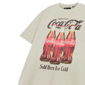 Beige - Side - Coca-Cola Unisex Adult Sold Here Ice Cold T-Shirt