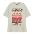 Beige - Front - Coca-Cola Unisex Adult Sold Here Ice Cold T-Shirt