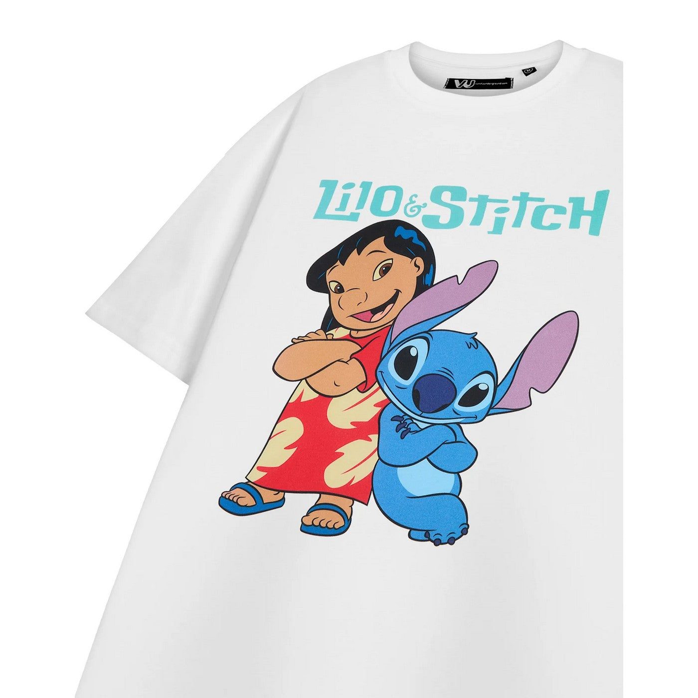 White - Close up - Lilo & Stitch Womens-Ladies Short-Sleeved T-Shirt