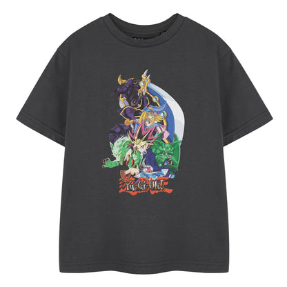 Grey - Front - Yu-Gi-Oh! Boys Multi Character T-Shirt