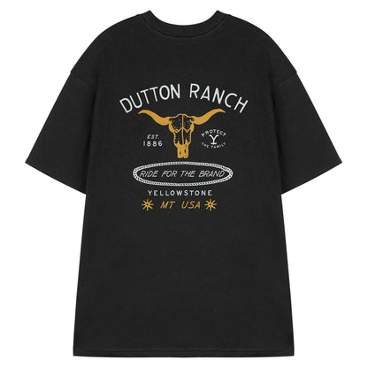 Black - Back - Yellowstone Mens Ride For The Brand Short-Sleeved T-Shirt