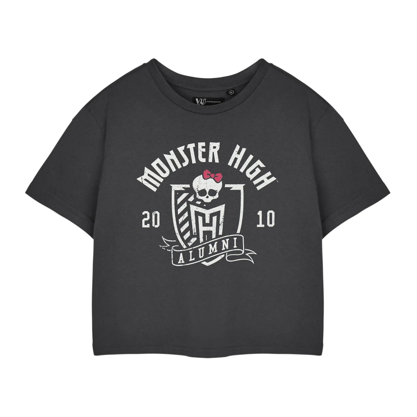 Aluminium Grey - Front - Monster High Womens-Ladies Alumni Short-Sleeved Crop T-Shirt