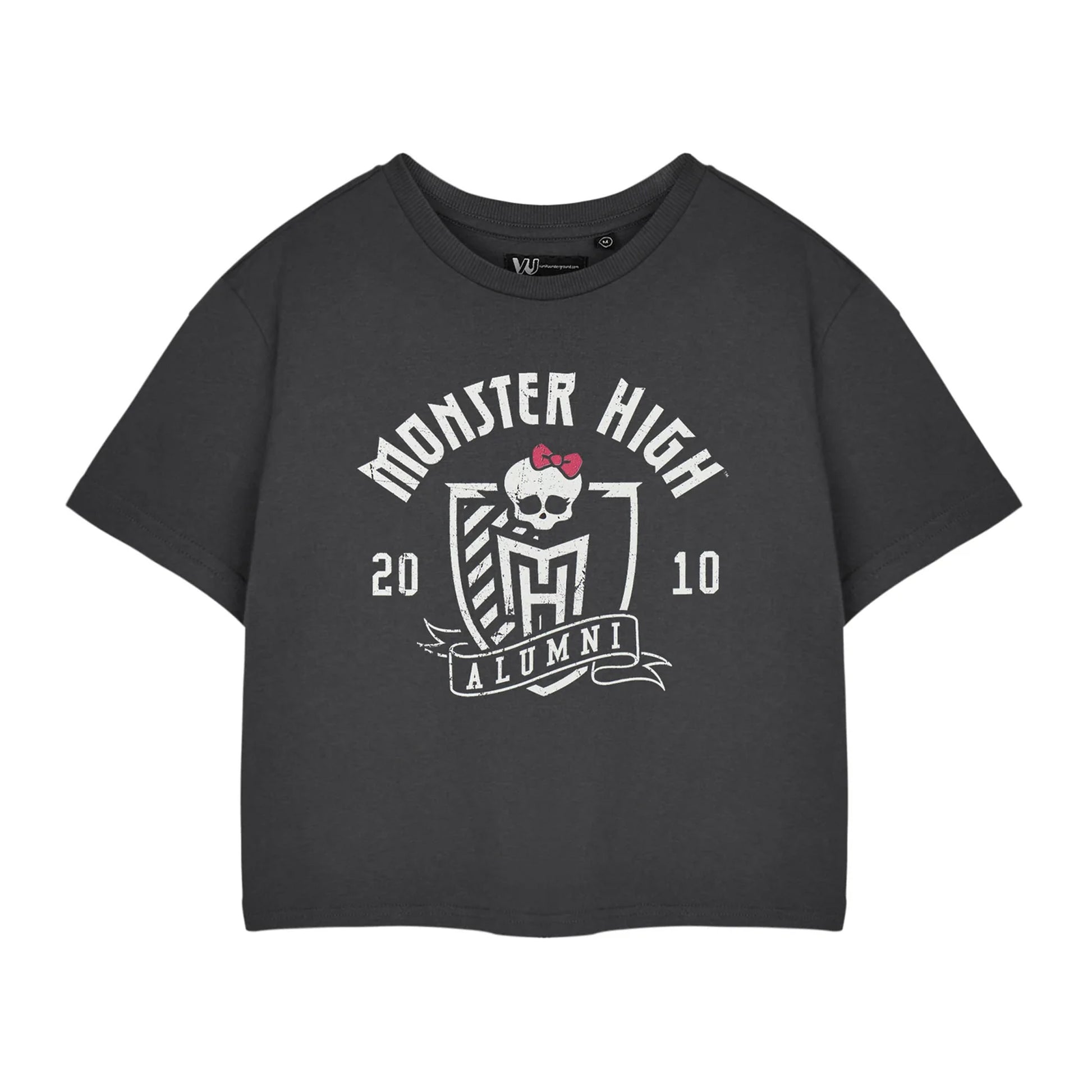 Aluminium Grey - Front - Monster High Womens-Ladies Alumni Short-Sleeved Crop T-Shirt