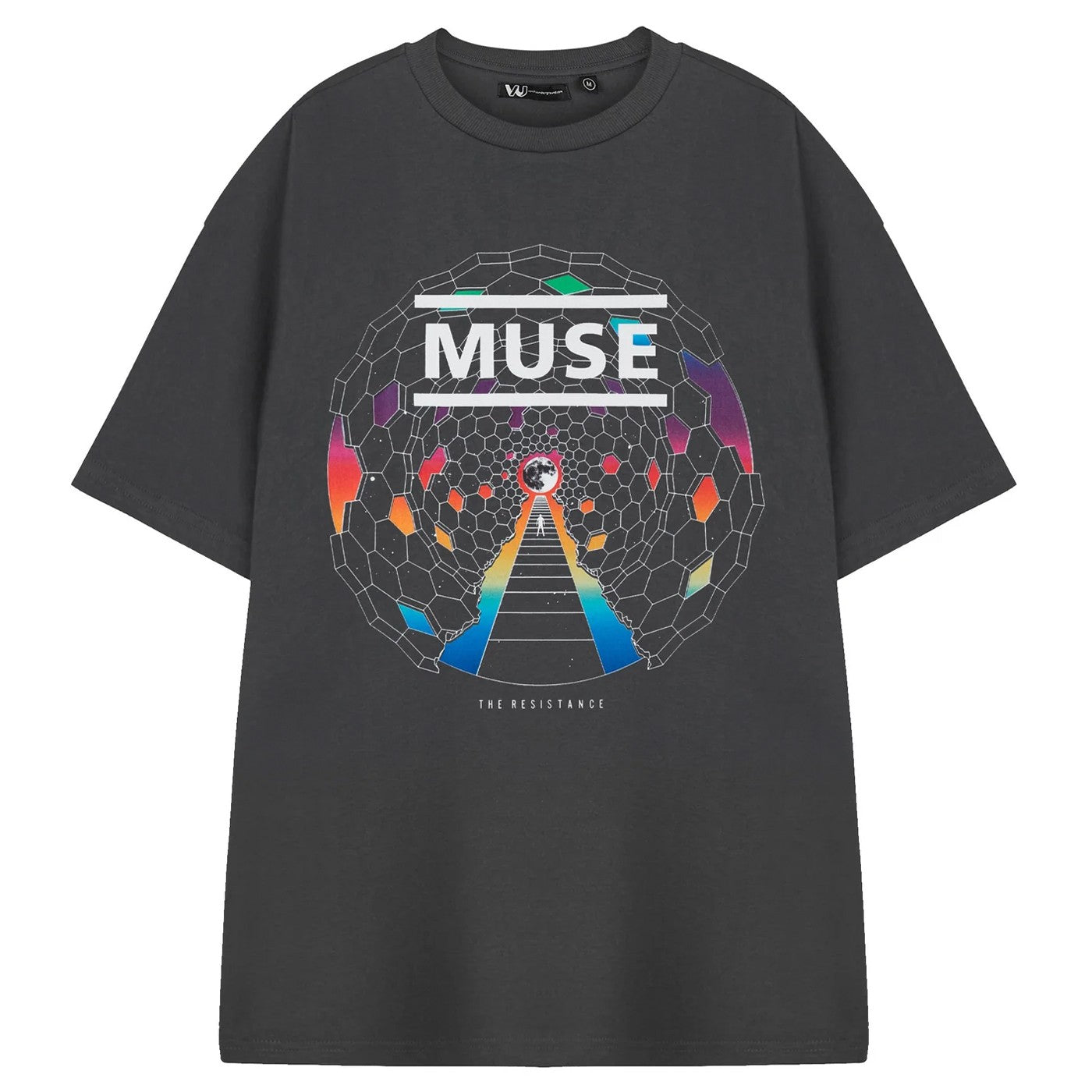 Grey - Front - Muse Unisex Adult The Resistance Short-Sleeved T-Shirt