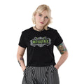 Black - Back - Beetlejuice Womens-Ladies Logo Crop Top