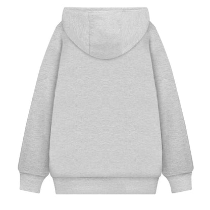 Grey - Back - Yale Unisex Adult Bulldog Hoodie