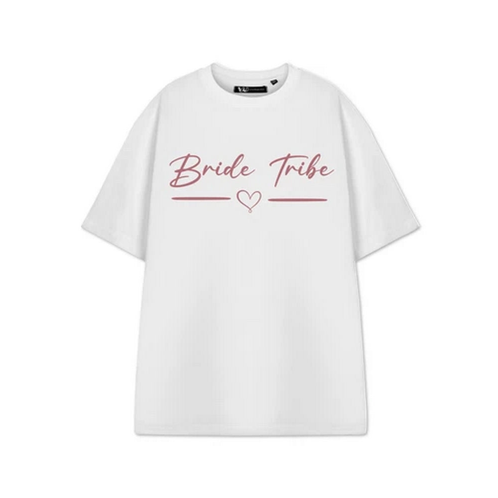White - Front - Show Me The Merch Womens-Ladies Bride Tribe T-Shirt