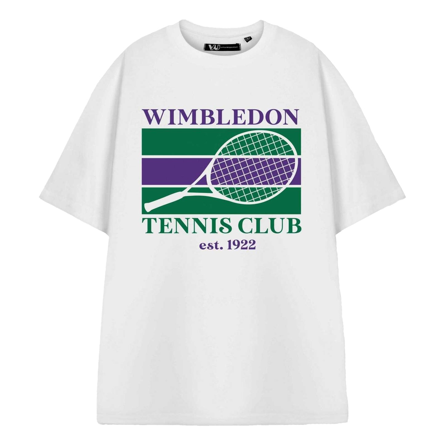 White - Front - Show Me The Merch Unisex Adult Wimbledon Short-Sleeved T-Shirt