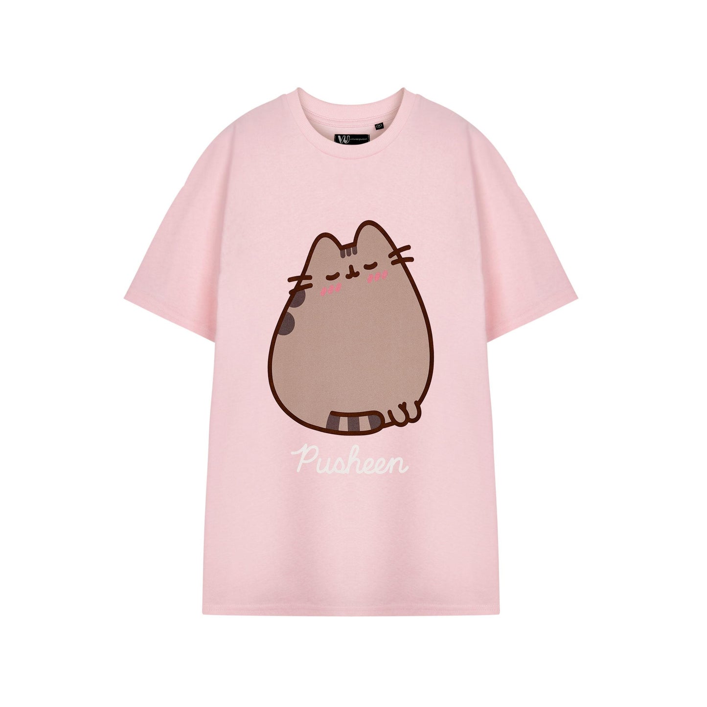 Pink-Brown - Front - Pusheen Womens-Ladies Blush Short-Sleeved T-Shirt