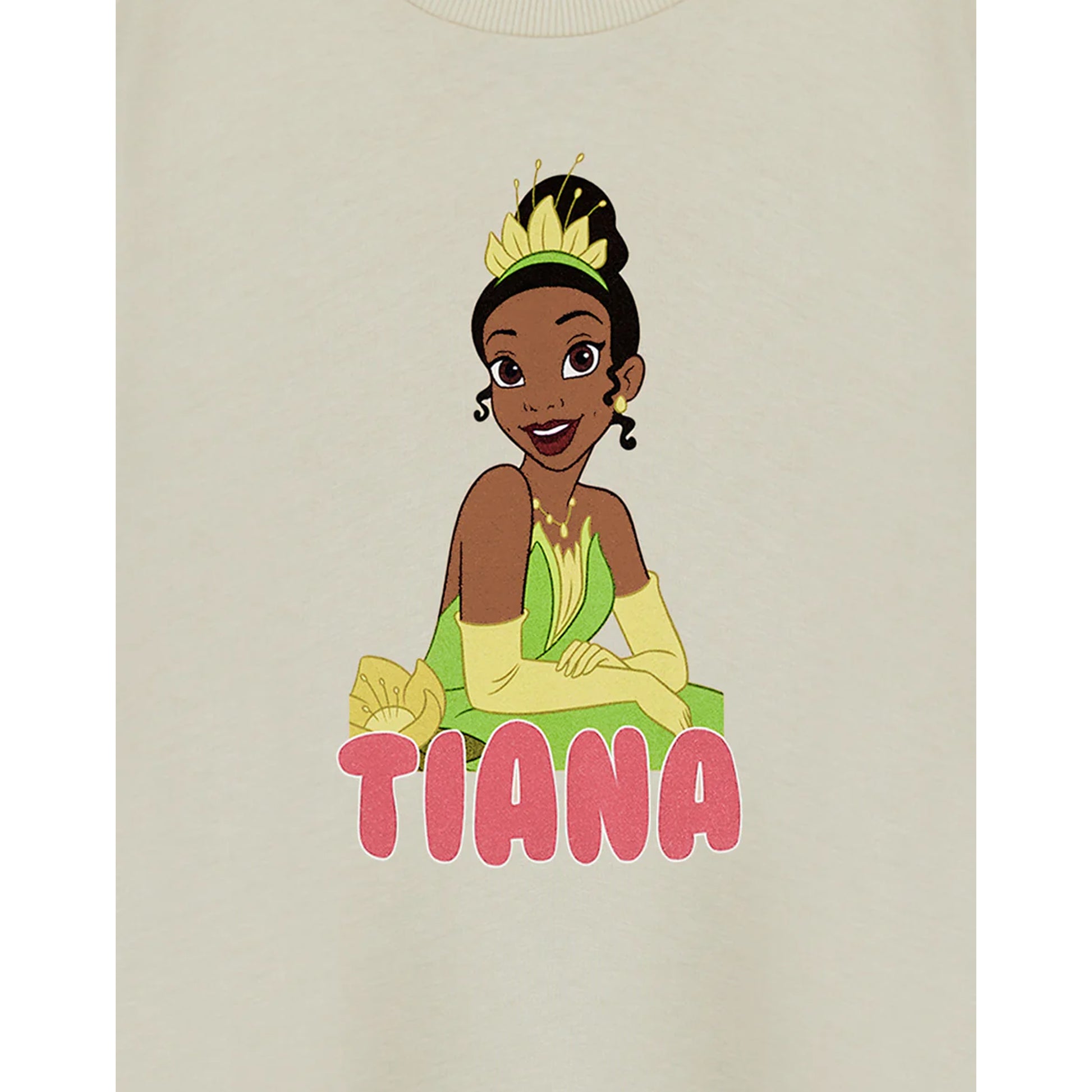 Oatmeal - Lifestyle - Disney Princess Girls Tiana Short-Sleeved T-Shirt
