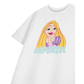 White - Close up - Disney Princess Girls Rapunzel Short-Sleeved T-Shirt