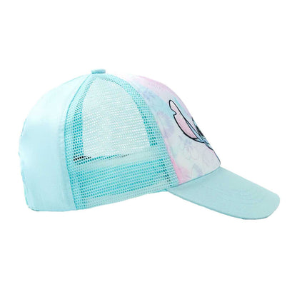 Blue - Back - Lilo & Stitch Girls Curved Peak Trucker Cap
